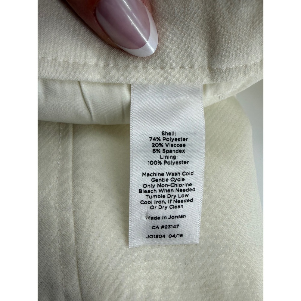 Talbots Pants Womens 4 Petite Beige Cream Hampshire Straight Leg Career Dress - Picture 4 of 9